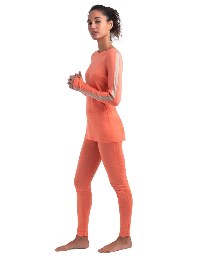 Icebreaker 125 ZoneKnit™ Long Sleeve Crew Thermal Top - Woman - Tang/praline - Size S sold by Icebreaker product image thumbnail 4