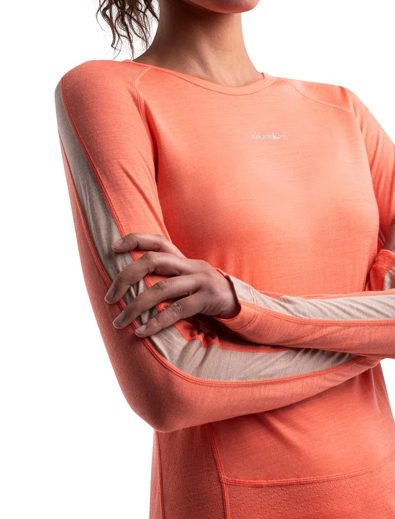 Icebreaker 125 ZoneKnit™ Long Sleeve Crew Thermal Top - Woman - Tang/praline - Size S sold by Icebreaker product image thumbnail 5