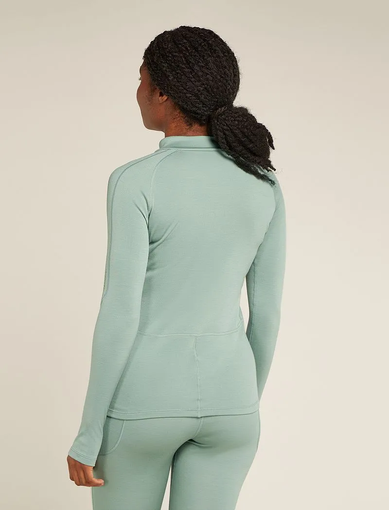 Icebreaker 300 MerinoFine™ Polar Long Sleeve Half Zip Thermal Top - Woman - Moss - Size L sold by Icebreaker product image thumbnail 2