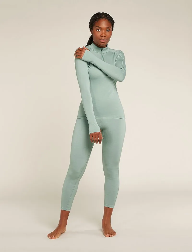 Icebreaker 300 MerinoFine™ Polar Long Sleeve Half Zip Thermal Top - Woman - Moss - Size L sold by Icebreaker product image thumbnail 3