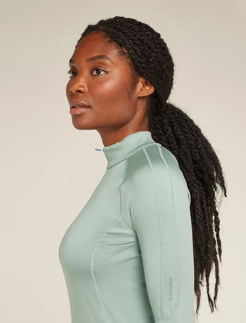 Icebreaker 300 MerinoFine™ Polar Long Sleeve Half Zip Thermal Top - Woman - Moss - Size L sold by Icebreaker product image thumbnail 5