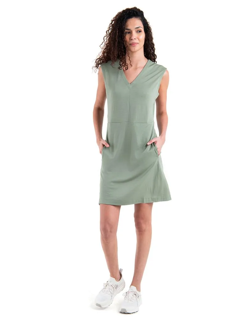 Icebreaker Merino 200 Granary Sleeveless V Neck Dress - Woman - Lichen - Size M sold by Icebreaker product image thumbnail 4