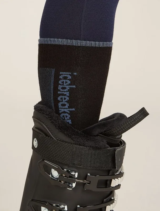 Icebreaker Merino Ski+ Ultralight Over The Calf Socks - Woman - Black/dawn - Size M sold by Icebreaker