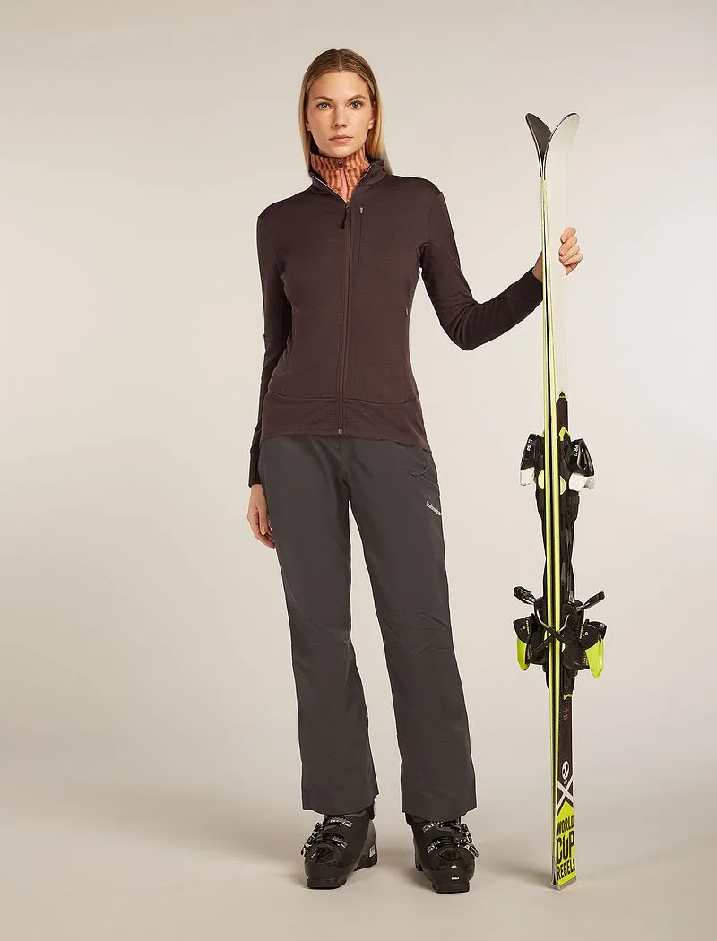 Icebreaker Merino 260 Tech Vertex Long Sleeve Half Zip Thermal Top Snow Grid - Woman - Trail/acid Pink - Size M sold by Icebreaker product image thumbnail 4