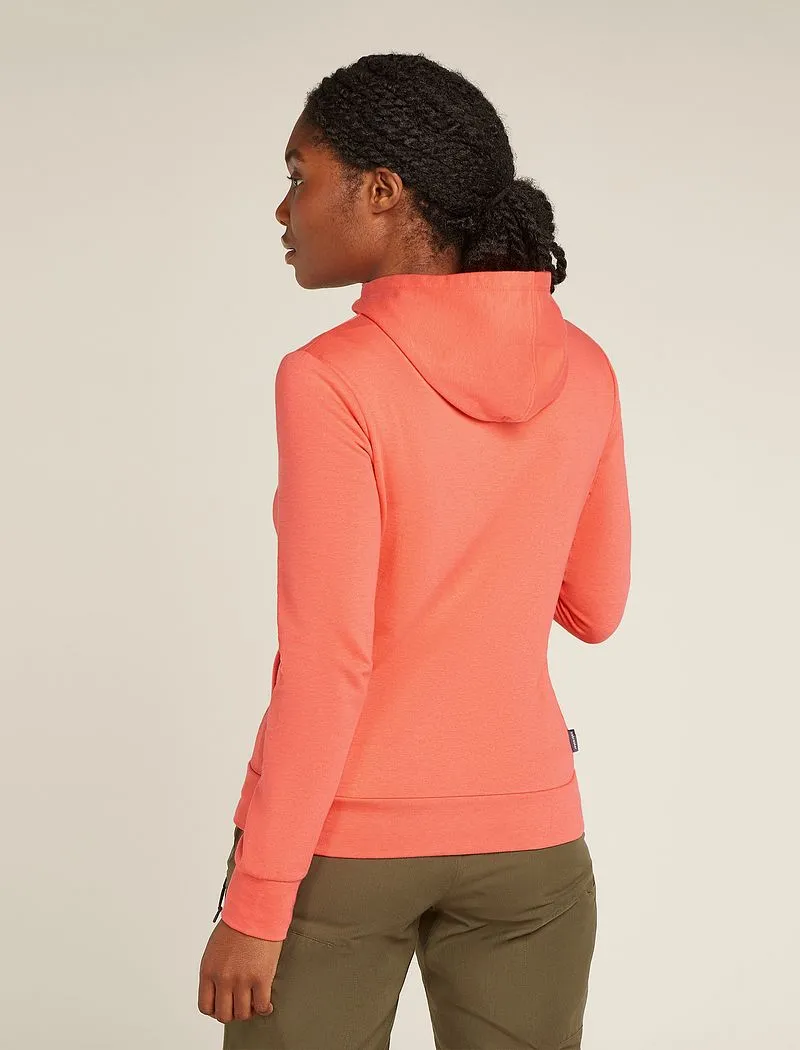 Icebreaker Central Classic Long Sleeve Zip Hoodie - Woman - Tang - Size S sold by Icebreaker product image thumbnail 2