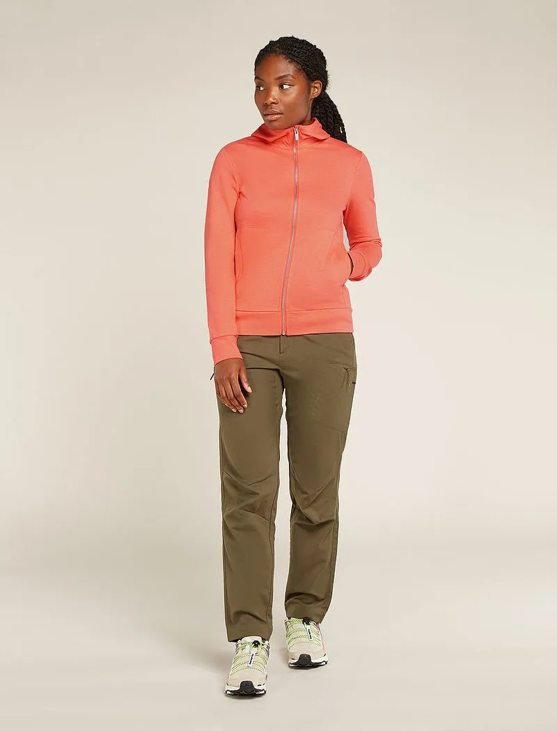 Icebreaker Central Classic Long Sleeve Zip Hoodie - Woman - Tang - Size S sold by Icebreaker product image thumbnail 3