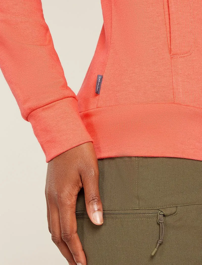 Icebreaker Central Classic Long Sleeve Zip Hoodie - Woman - Tang - Size S sold by Icebreaker product image thumbnail 5