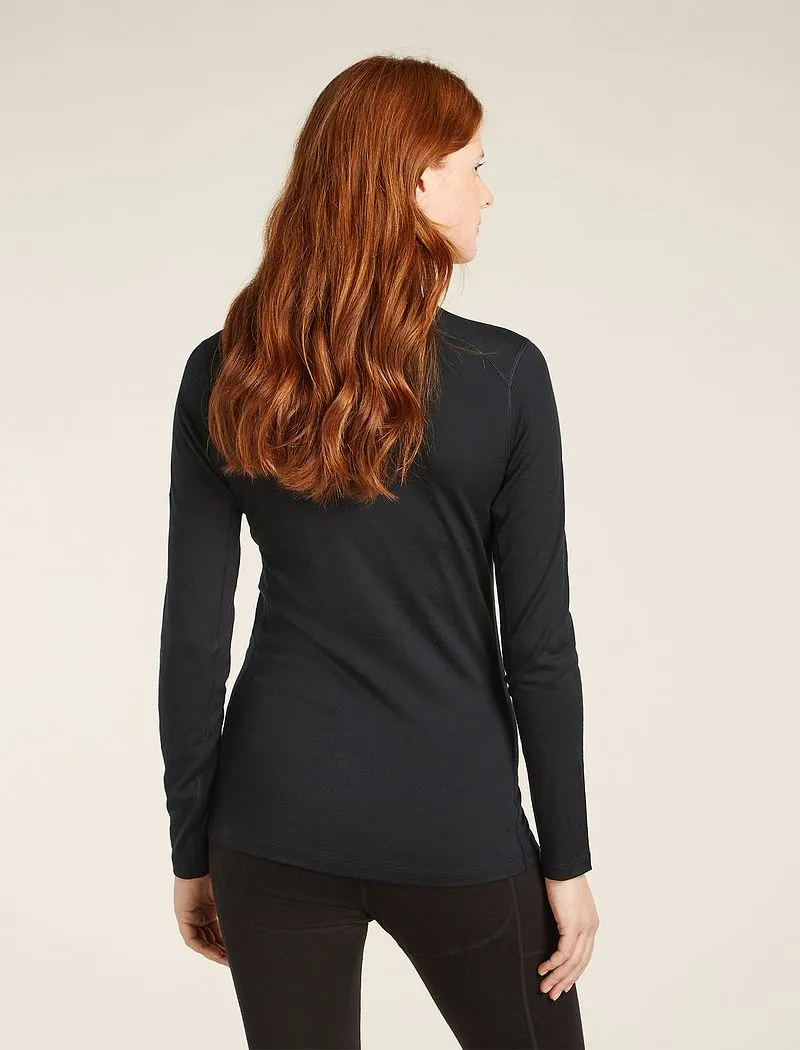 Icebreaker Merino 200 Oasis Long Sleeve Crew Mountain Pulse Thermal Top - Woman - Black - Size S sold by Icebreaker product image thumbnail 2