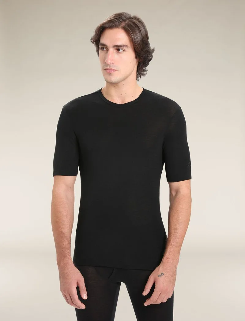 Icebreaker Merino 175 Everyday Short Sleeve Crew Thermal Top - Man - Black - Size XXL sold by Icebreaker