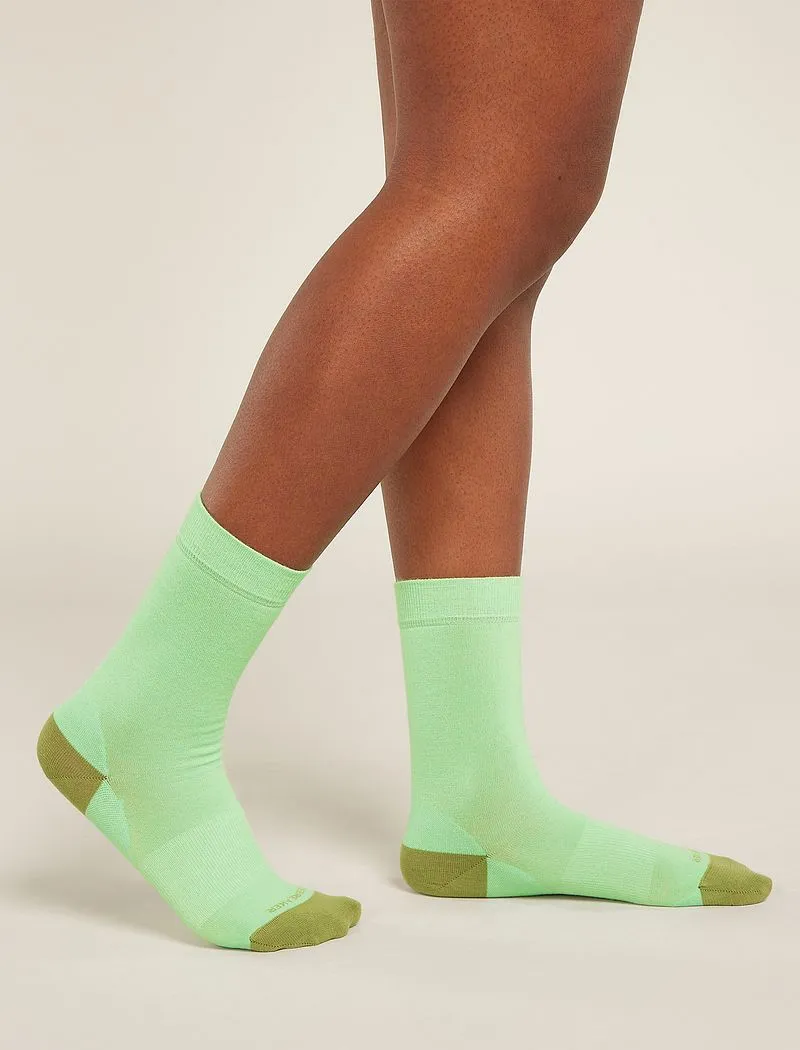 Icebreaker Merino Lifestyle Fine Gauge Crew Socks - Woman - Glass/lichen - Size LXL sold by Icebreaker product image thumbnail 3