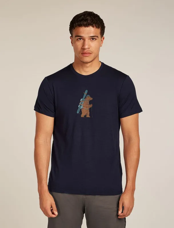 Icebreaker Merino 150 Tech Lite Short Sleeve T-Shirt Bear Tour - Man - Midnight Navy - Size XL sold by Icebreaker