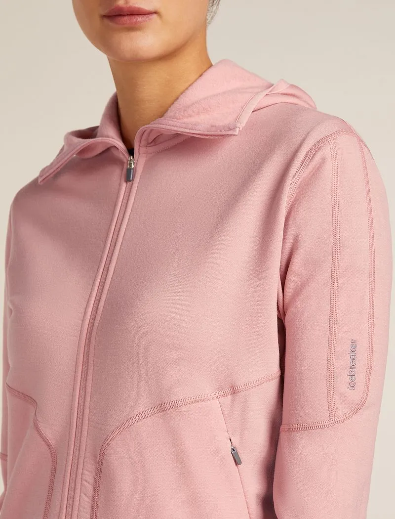 Icebreaker Merino 560 Realfleece™ Elemental Long Sleeve Zip Hoodie - Woman - Blush - Size XS sold by Icebreaker product image thumbnail 5