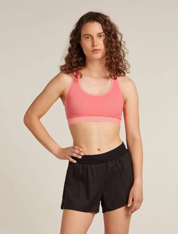 Icebreaker Merino Blend 125 ZoneKnit™ Racerback Bra - Woman - Acid Pink - Size XS sold by Icebreaker