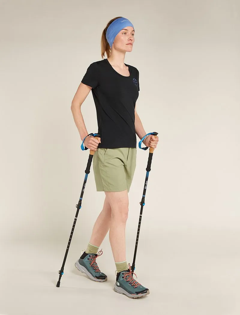 Merino 150 Tech Lite Short Sleeve Scoop T-Shirt Icebreaker Logo Reflections - Woman - Black - Size S sold by Icebreaker product image thumbnail 4