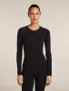 Icebreaker Merino Blend 260 ZoneKnit™ Seamless Long Sleeve Crew Thermal Top - Woman - Black - Size XL sold by Icebreaker