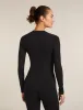 Icebreaker Merino Blend 260 ZoneKnit™ Seamless Long Sleeve Crew Thermal Top - Woman - Black - Size XL sold by Icebreaker
