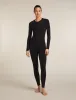 Icebreaker Merino Blend 260 ZoneKnit™ Seamless Long Sleeve Crew Thermal Top - Woman - Black - Size XL sold by Icebreaker