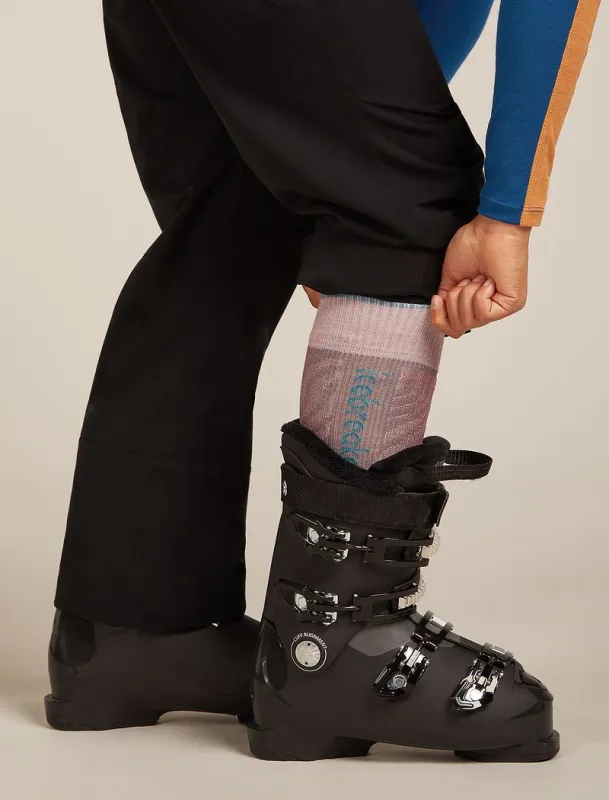 Icebreaker Merino Ski+ Light Over The Calf Socks Mountain Contour - Woman - Summit/blush/hydro - Size L sold by Icebreaker