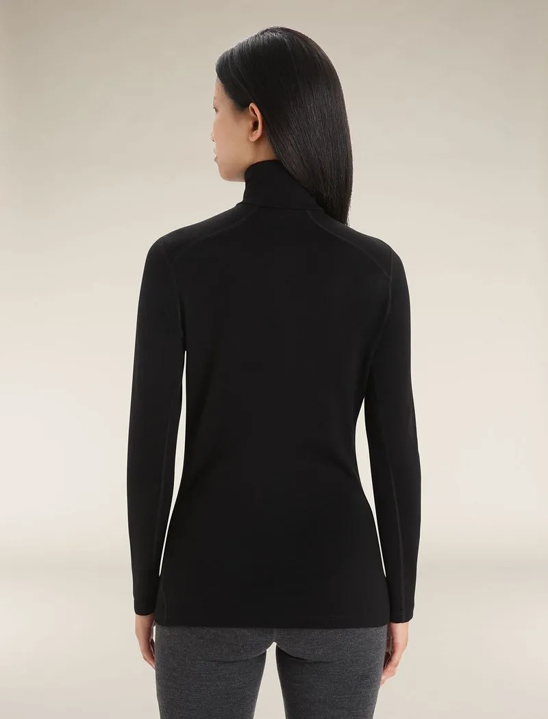 Icebreaker Merino 200 Oasis Long Sleeve Half Zip Thermal Top - Woman - Black - Size XL sold by Icebreaker product image thumbnail 2