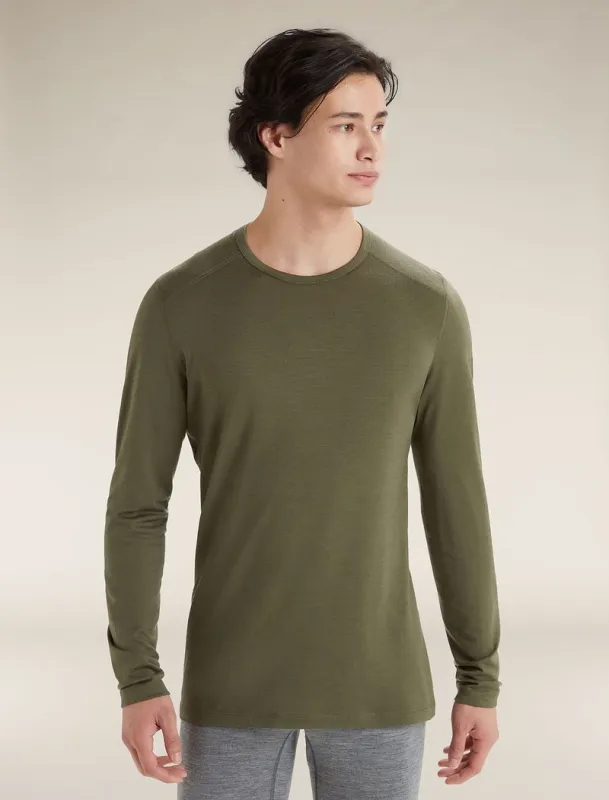 Icebreaker Merino 200 Oasis Long Sleeve Crew Thermal Top - Man - Loden - Size S sold by Icebreaker