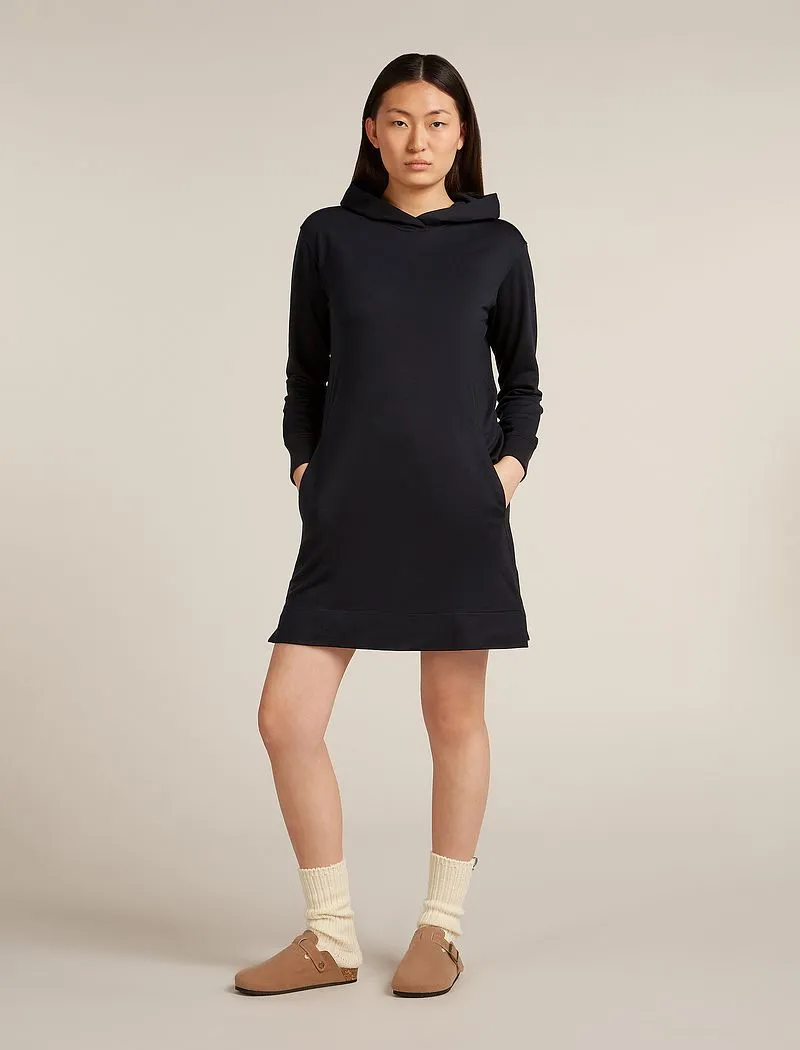 Icebreaker Merino Blend 200 Crush Long Sleeve Dress - Woman - Black - Size S sold by Icebreaker product image thumbnail 3