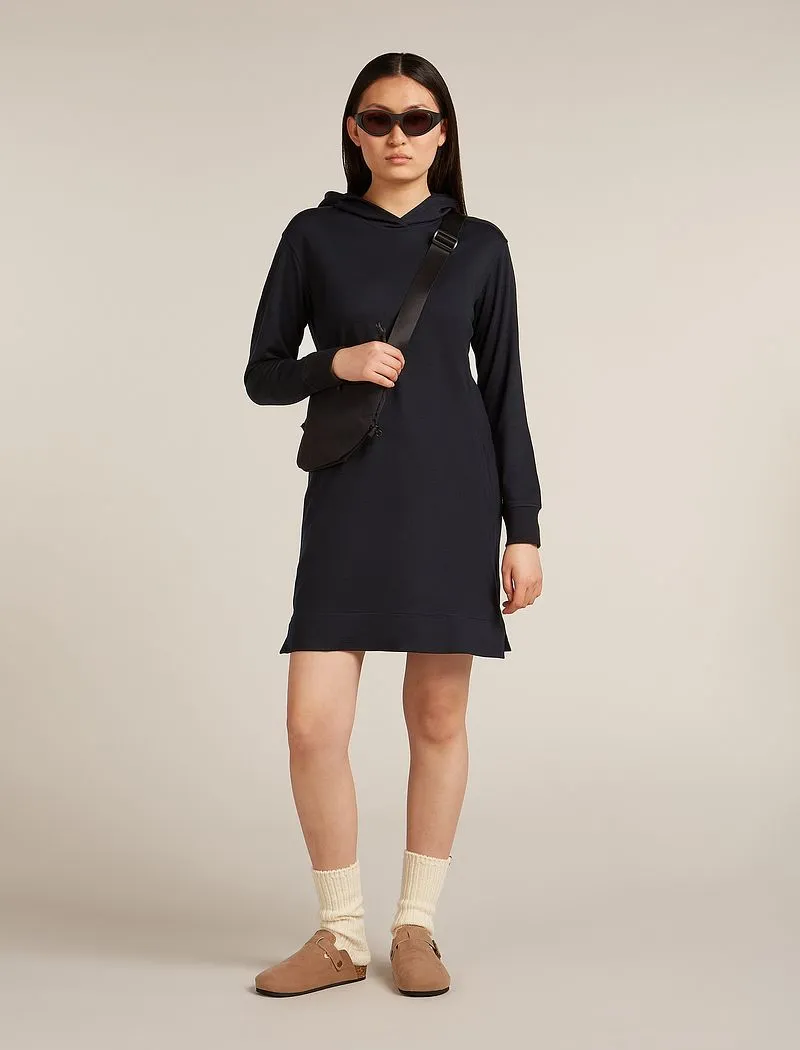 Icebreaker Merino Blend 200 Crush Long Sleeve Dress - Woman - Black - Size S sold by Icebreaker product image thumbnail 4
