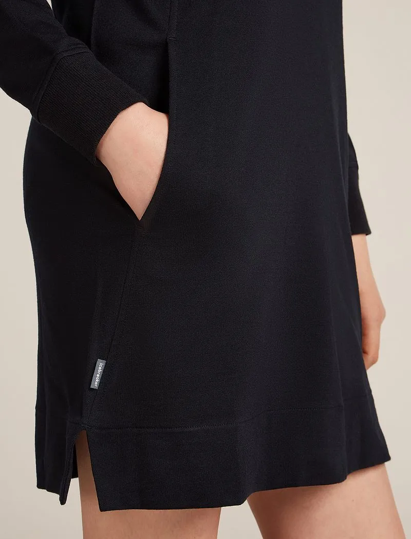 Icebreaker Merino Blend 200 Crush Long Sleeve Dress - Woman - Black - Size S sold by Icebreaker product image thumbnail 5