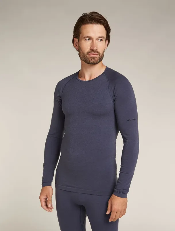 Icebreaker Merino Blend 260 ZoneKnit™ Seamless  Long Sleeve Crew Thermal Top - Man - Graphite - Size XXL sold by Icebreaker