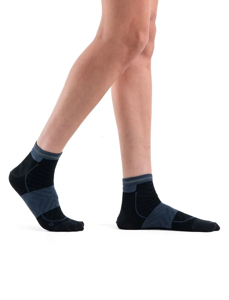 Icebreaker Merino Blend Run+ Ultralight Mini Socks - Woman - Black/graphite - Size M sold by Icebreaker