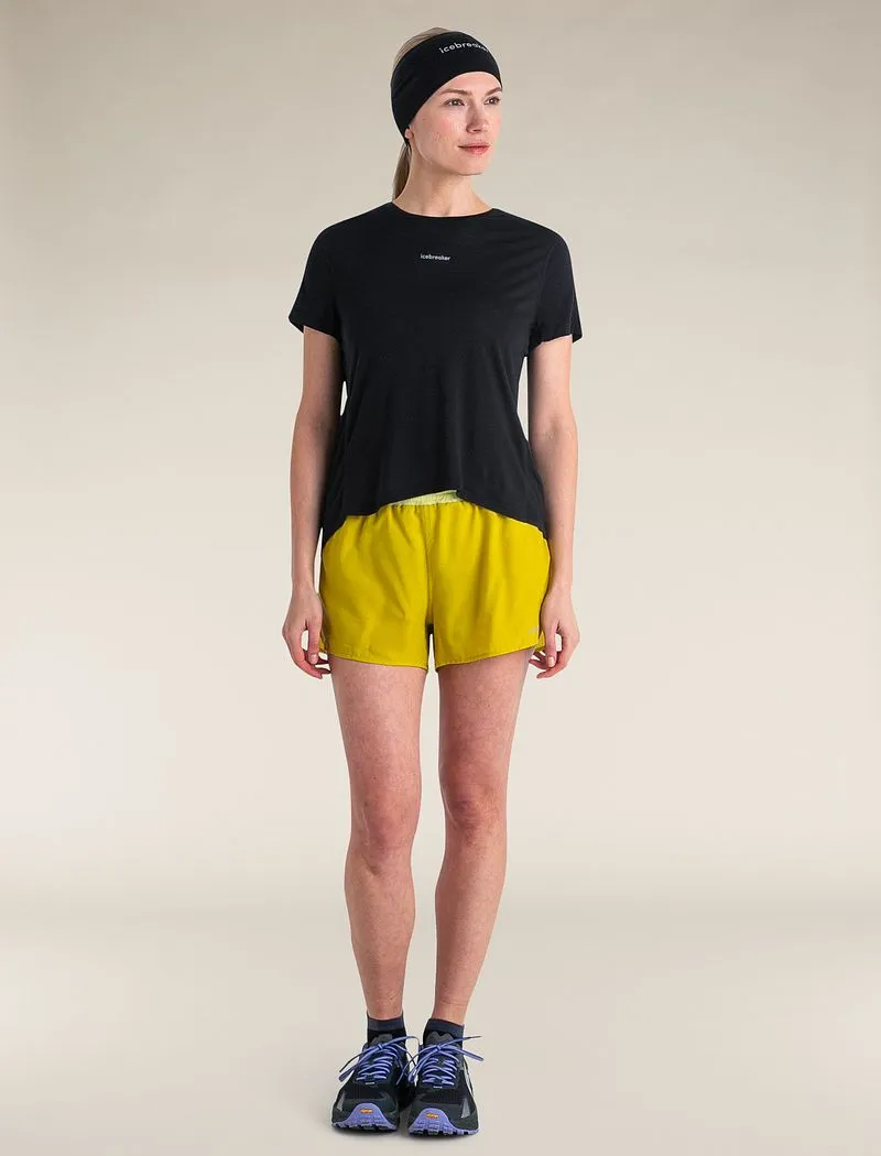 Icebreaker Merino Blend 125 Cool-Lite™ Speed Short Sleeve Slit Back T-Shirt - Woman - Black - Size L sold by Icebreaker product image thumbnail 3