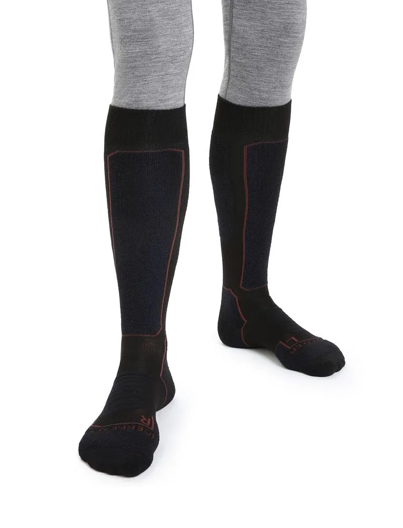Icebreaker Merino Ski+ Medium Over the Calf Socks - Man - Black/royal Navy - Size XL sold by Icebreaker
