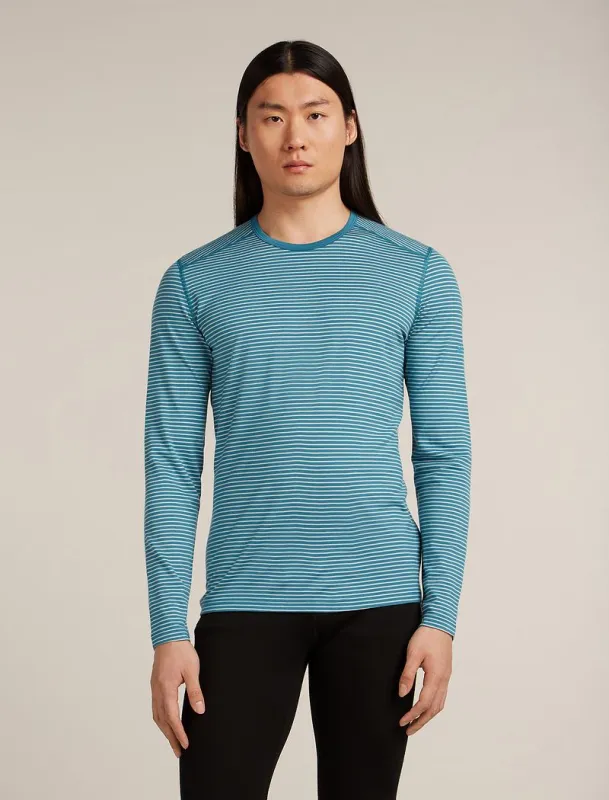 Icebreaker Merino 200 Oasis Long Sleeve Crew Thermal Top - Man - Topaz/undyed - Size XL sold by Icebreaker