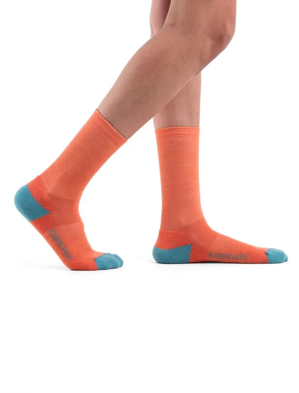 Icebreaker Merino Lifestyle Light Crew Socks - Woman - Ember/cloud Ray - Size S sold by Icebreaker