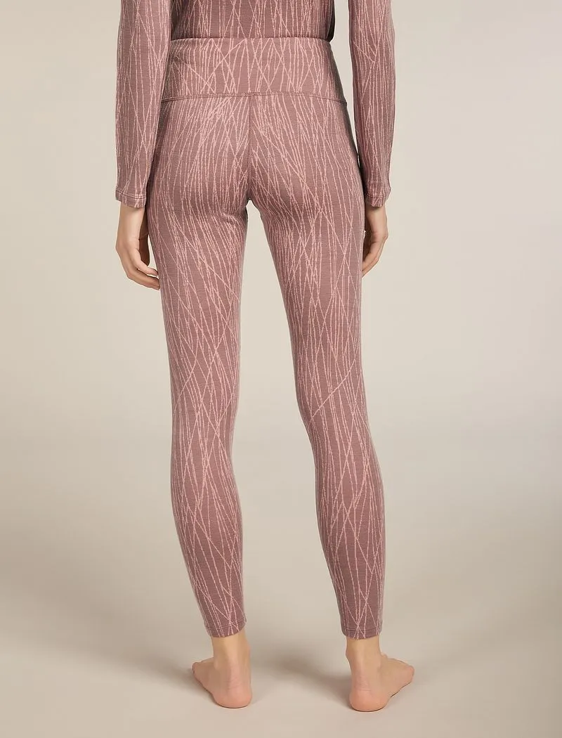 Icebreaker Merino 260 Tech Vertex High Rise Thermal Leggings Delta Lines - Woman - Summit/blush - Size S sold by Icebreaker product image thumbnail 2