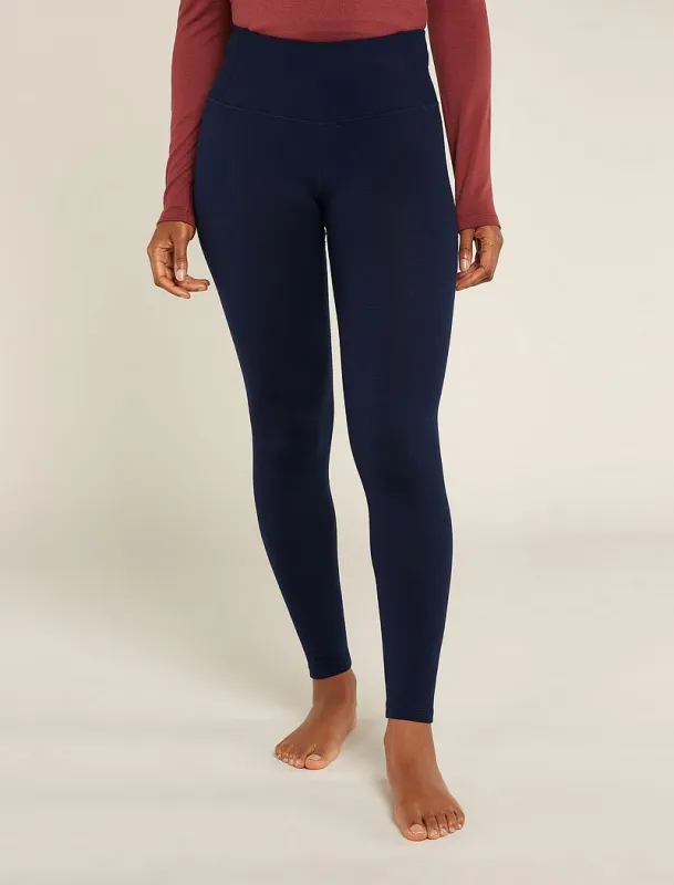 Icebreaker Merino 260 Tech High Rise Thermal Leggings - Woman - Midnight Navy - Size XL sold by Icebreaker