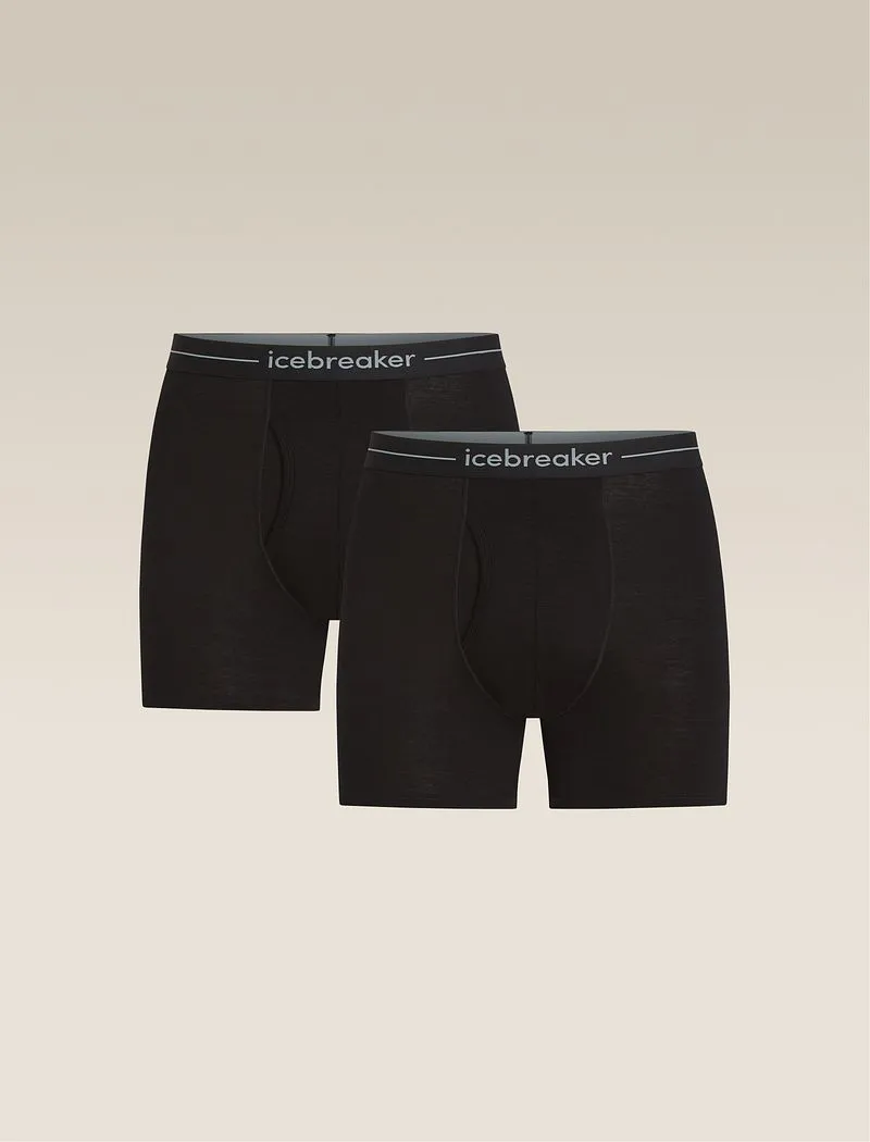 Icebreaker Merino 150 Anatomica Boxers wFly 2 Pack - Man - Black - Size L sold by Icebreaker