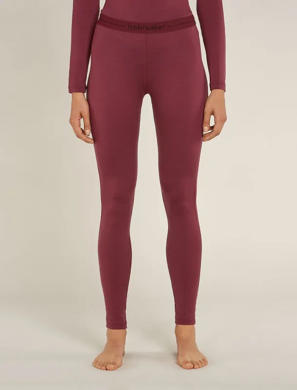 Icebreaker Merino 260 Tech Thermal Leggings - Woman - Port - Size XXXL sold by Icebreaker