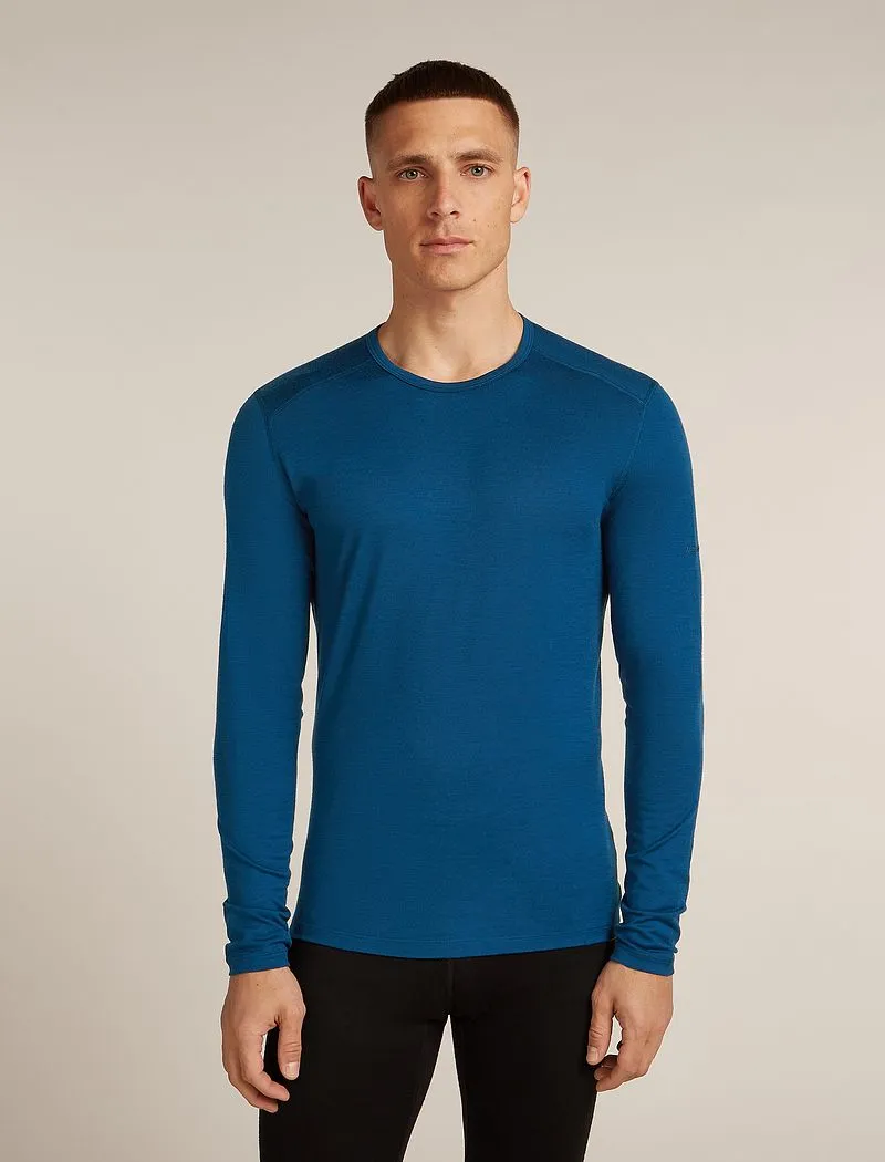 Icebreaker Merino 200 Oasis Long Sleeve Crew Thermal Top - Man - Atlantis - Size M sold by Icebreaker