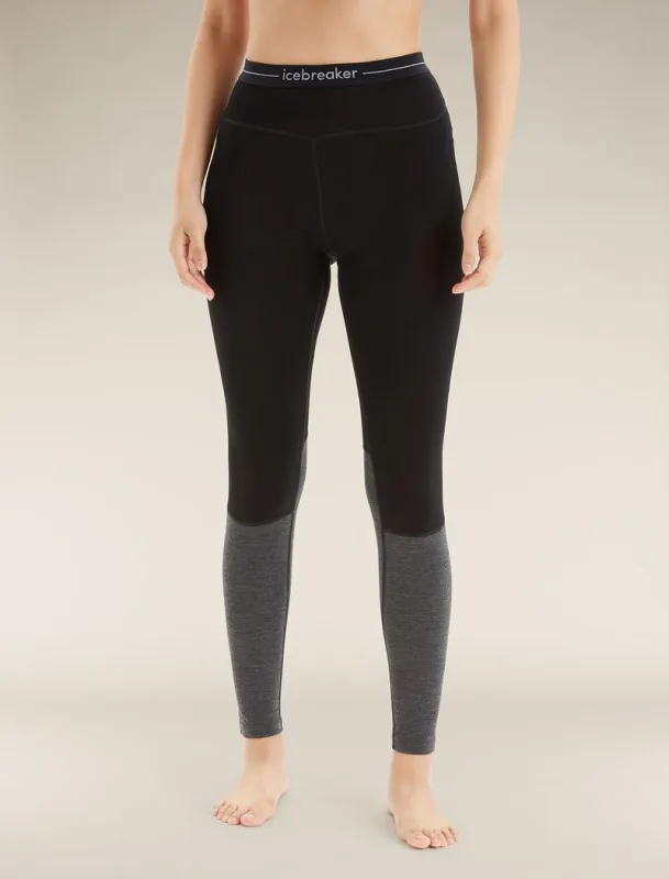Icebreaker 260 ZoneKnit™ Thermal Leggings - Woman - Black/jet Heather - Size S sold by Icebreaker