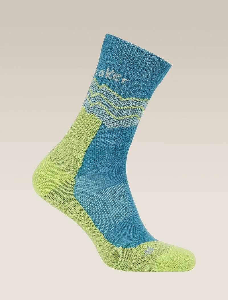 Icebreaker Merino Hike+ Medium Crew Socks Across the Peaks - Man - Topaz/peridot - Size S sold by Icebreaker product image thumbnail 2