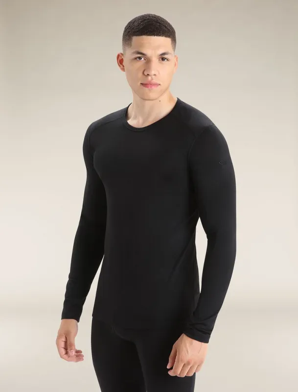 Icebreaker Merino 200 Oasis Long Sleeve Crew Thermal Top - Man - Black - Size XS made by Icebreaker