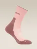 Icebreaker Merino Hike+ Light Crew Socks - Woman - Blush/summit - Size L sold by Icebreaker