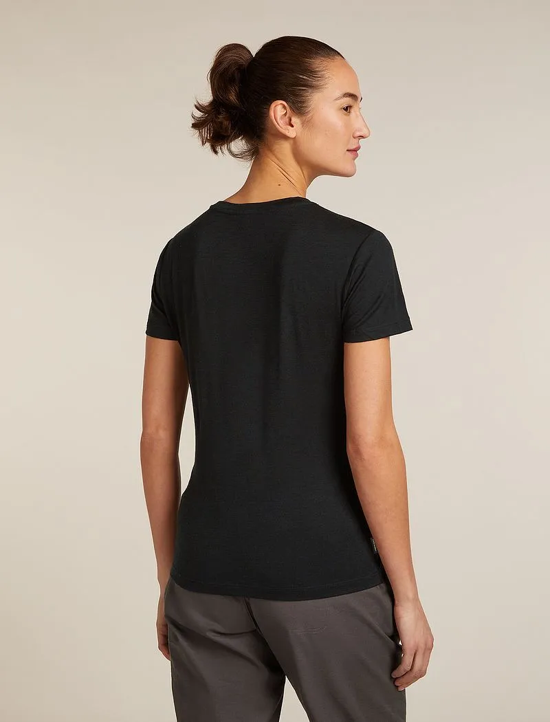 Icebreaker Merino 150 Tech Lite Short Sleeve T-Shirt IB Wordmark - Woman - Black - Size XS sold by Icebreaker product image thumbnail 2