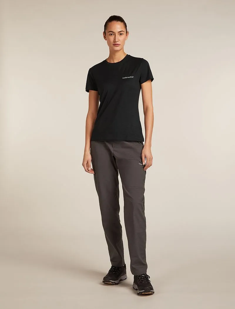 Icebreaker Merino 150 Tech Lite Short Sleeve T-Shirt IB Wordmark - Woman - Black - Size XS sold by Icebreaker product image thumbnail 3