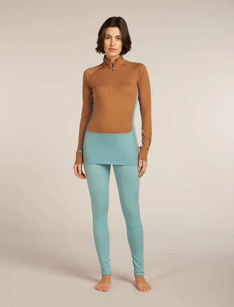 Icebreaker Merino 200 ZoneKnit™ Long Sleeve Half Zip Thermal Top - Woman - Hydro/trail - Size L sold by Icebreaker product image thumbnail 3