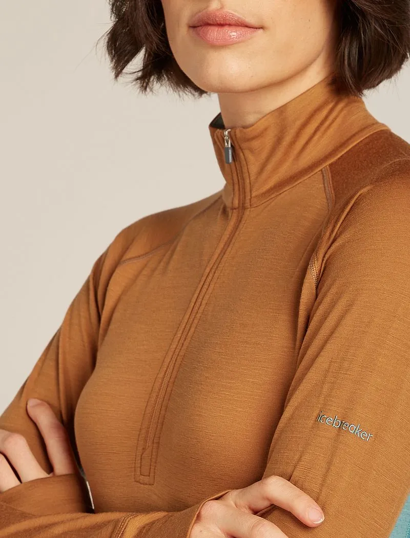 Icebreaker Merino 200 ZoneKnit™ Long Sleeve Half Zip Thermal Top - Woman - Hydro/trail - Size L sold by Icebreaker product image thumbnail 5