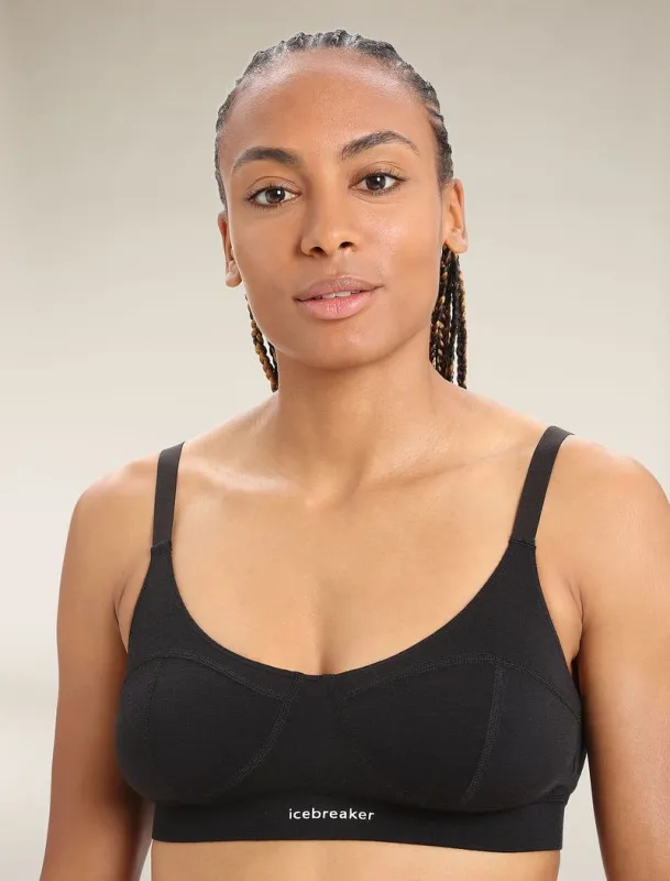 Icebreaker Queens Clasp Bra - Woman - Black - Size S sold by Icebreaker