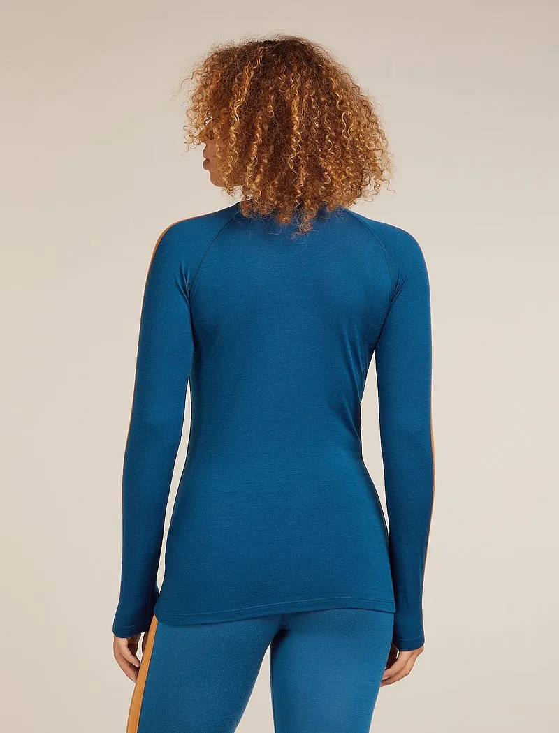 Icebreaker Merino 200 Oasis+ Long Sleeve Crew Thermal Top - Woman - Atlantis/hydro - Size M sold by Icebreaker product image thumbnail 2