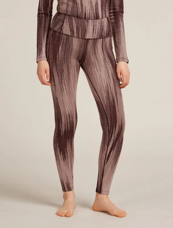 Icebreaker Merino 260 Tech Vertex High Rise Thermal Leggings Peak - Woman - Java/summit - Size XS sold by Icebreaker