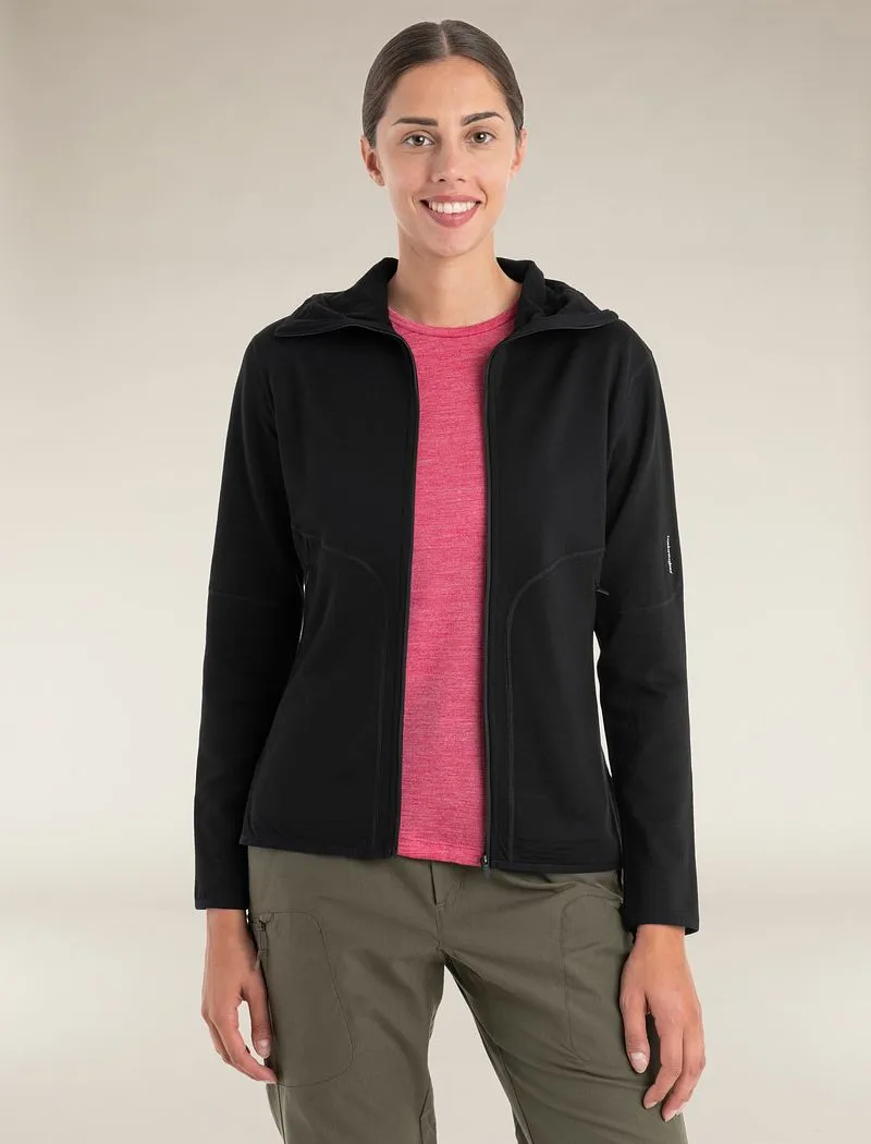 Icebreaker Merino 560 Realfleece™ Elemental Long Sleeve Zip Hoodie - Woman - Black - Size L sold by Icebreaker product image thumbnail 2